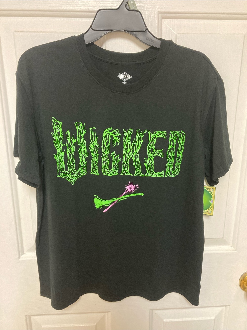 Universal Black Tee with White Wicked Logo